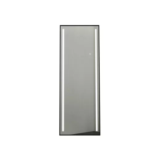 Tükör egész alakos, led-es aluminium, üveg 60x0,5x165 cm fekete