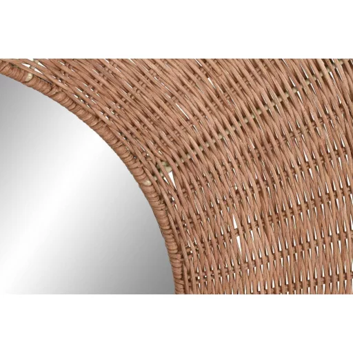 Tükör, virág rattan 98x1x98 cm barna