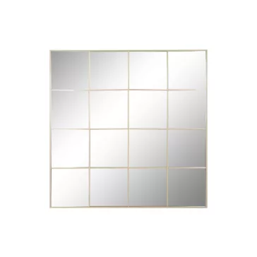 Tükör négyzet alakú fém 122x1x122 cm bézs