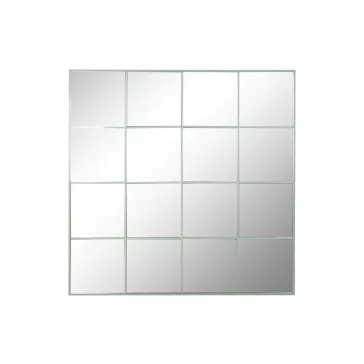 Tükör négyzet alakú fém 122x1x122 cm menta