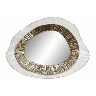 Espejo metal cristal 59x7x79 3d dorado