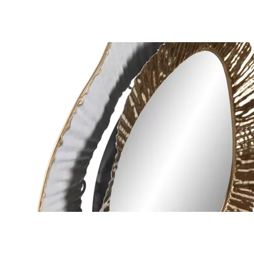 Espejo metal cristal 59x7x79 3d dorado