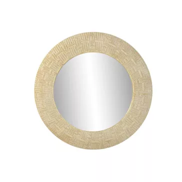 Espejo metal 73x7x73 dorado blanco