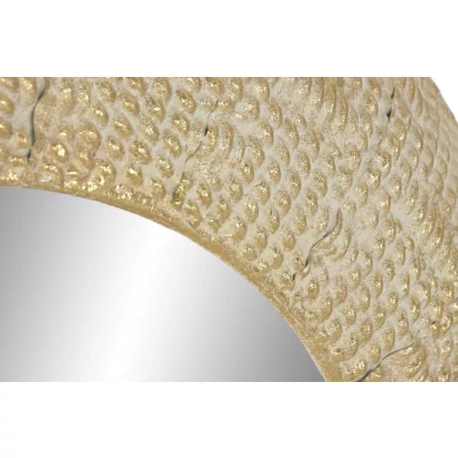 Espejo metal 73x7x73 dorado blanco