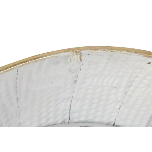 Espejo metal 73x7x73 dorado blanco