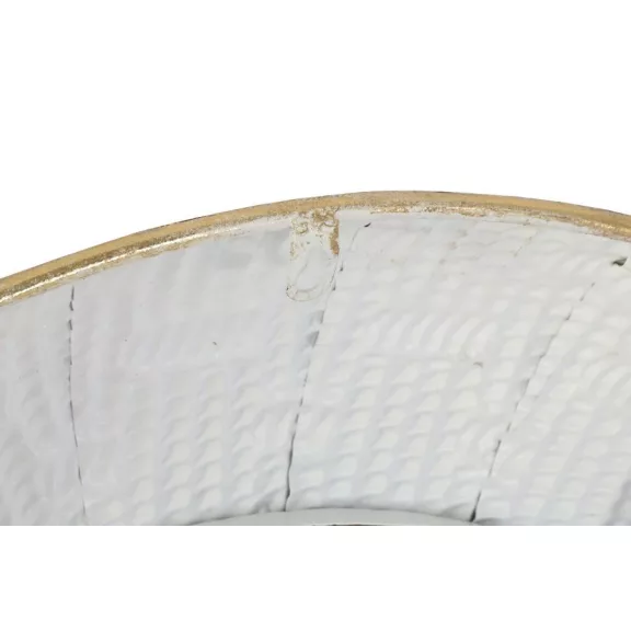 Espejo metal 73x7x73 dorado blanco