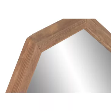 Espejo madera reciclada cristal 74x3x74 natural