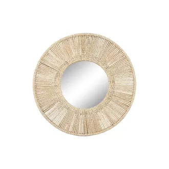Espejo cuerda cristal 73x7x73 natural
