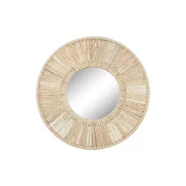 Espejo cuerda cristal 73x7x73 natural