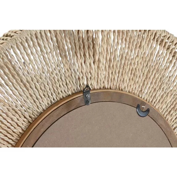 Espejo cuerda cristal 73x7x73 natural