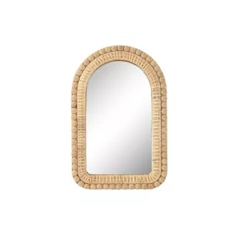 Espejo ratan cristal 30x3x45,5 bolitas natural