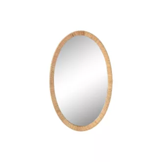 Espejo ratan cristal 53,5x4,5x85 oval natural