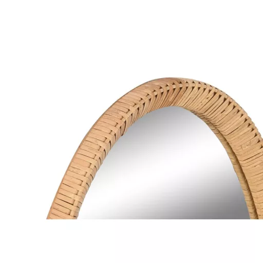 Espejo ratan cristal 53,5x4,5x85 oval natural