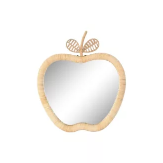 Espejo ratan cristal 43x4x50 manzana natural