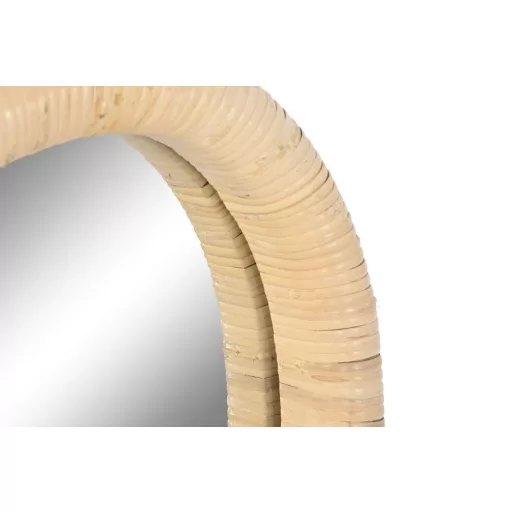 Espejo ratan cristal 43x4x50 manzana natural