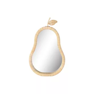 Espejo ratan cristal 41,5x4x68 pera natural