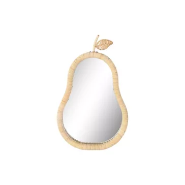 Espejo ratan cristal 41,5x4x68 pera natural