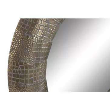 Espejo metal cristal 63x6,5x63 envejecido dorado