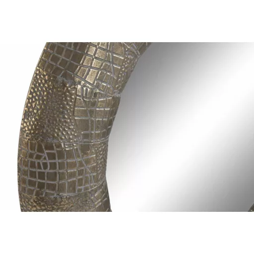 Espejo metal cristal 63x6,5x63 envejecido dorado