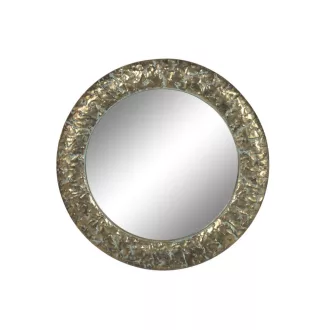 Espejo metal cristal 66x2,5x66 envejecido dorado