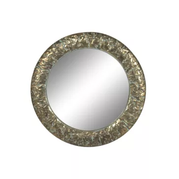 Espejo metal cristal 66x2,5x66 envejecido dorado