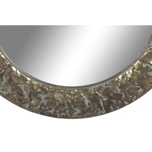 Espejo metal cristal 66x2,5x66 envejecido dorado