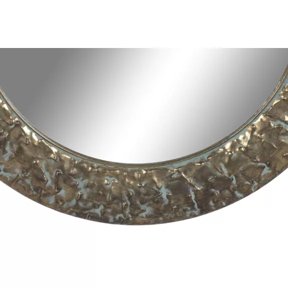 Espejo metal cristal 66x2,5x66 envejecido dorado