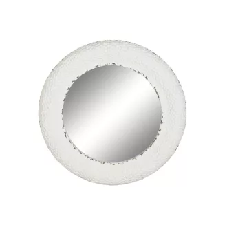 Espejo metal cristal 84x6x84 blanco