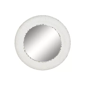 Espejo metal cristal 84x6x84 blanco