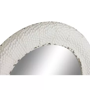 Espejo metal cristal 84x6x84 blanco