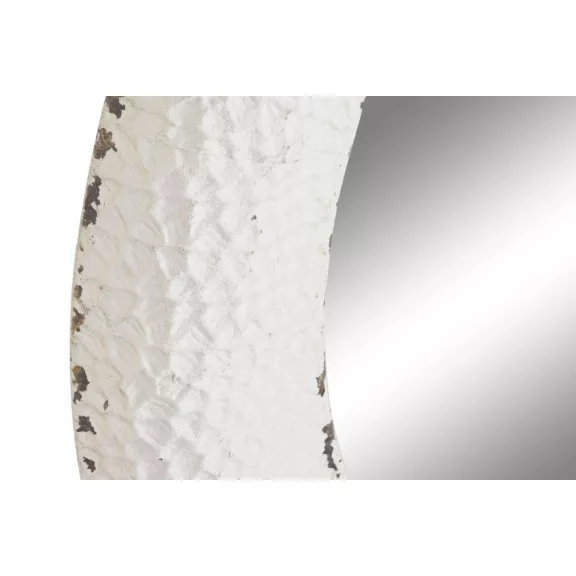Espejo metal cristal 84x6x84 blanco