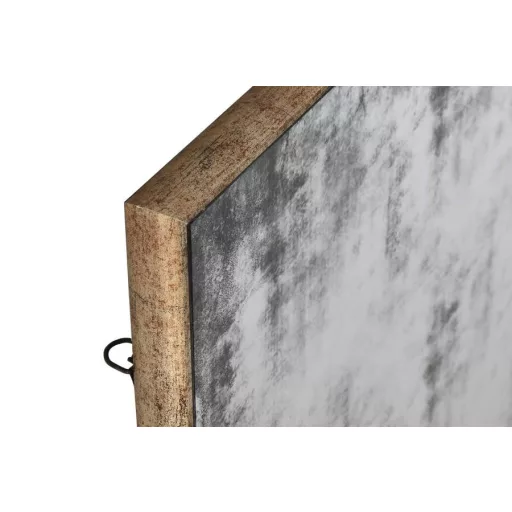 Espejo metal cristal 80x3,5x80 envejecido negro