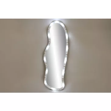 Espejo led metal 56,5x7,5x168 bombillas blanco