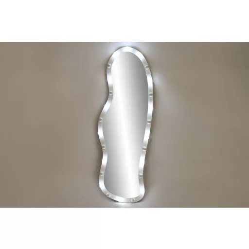 Espejo led metal 56,5x7,5x168 bombillas blanco