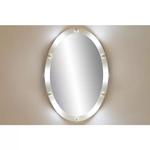 Espejo led metal 61,5x7,5x91 bombillas blanco