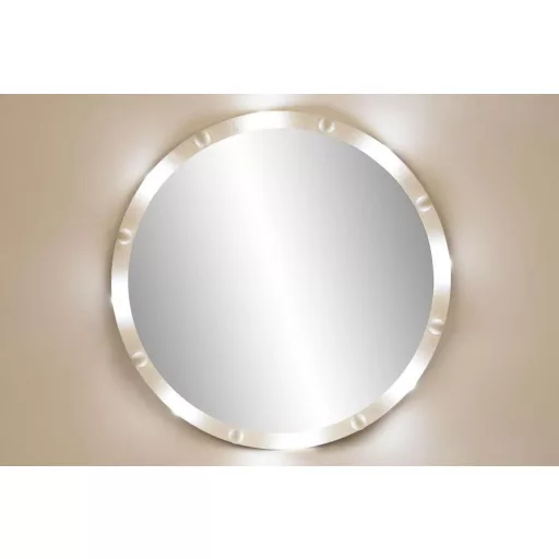 Espejo led metal 100x7,5x100 bombillas blanco