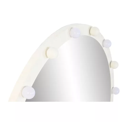 Espejo led metal 100x7,5x100 bombillas blanco