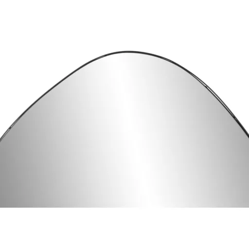 Modern fekete vas- kristálytükör 77 × 2 × 105 cm