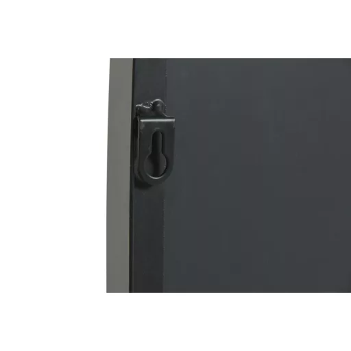 Modern fekete vas- kristálytükör 77 × 2 × 105 cm