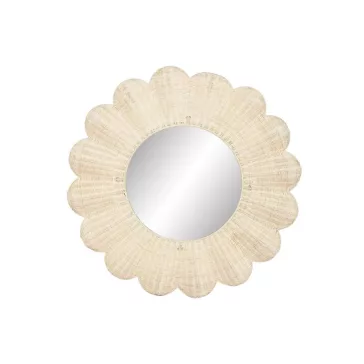 Espejo ratan metal 91x6x91 natural