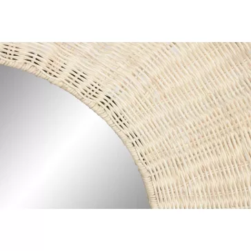 Espejo ratan metal 91x6x91 natural
