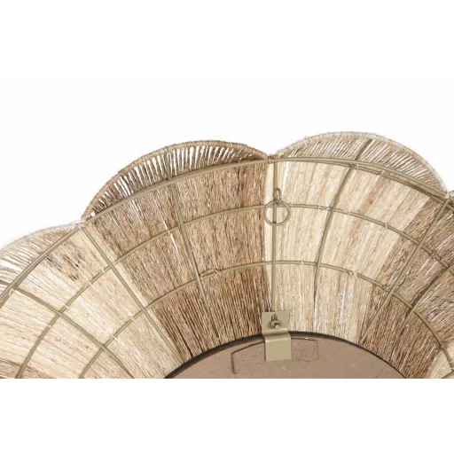 Espejo ratan metal 87x8x87 natural