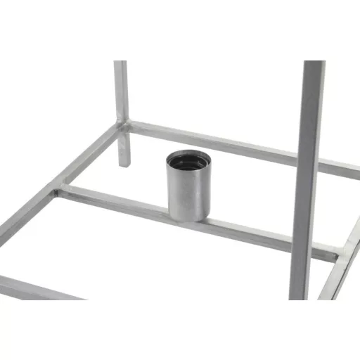 Lámpa asztali fém 33x33x40 szürke