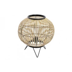 Lámpa asztali fém bambusz 36x36x37 természetes