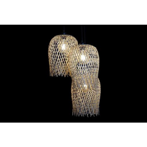 Lámpa mennyezeti bambusz fém 30x30x94 e27 természetes