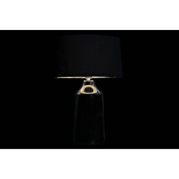 Lámpa asztali gres poliészter 32x32x52 fekete