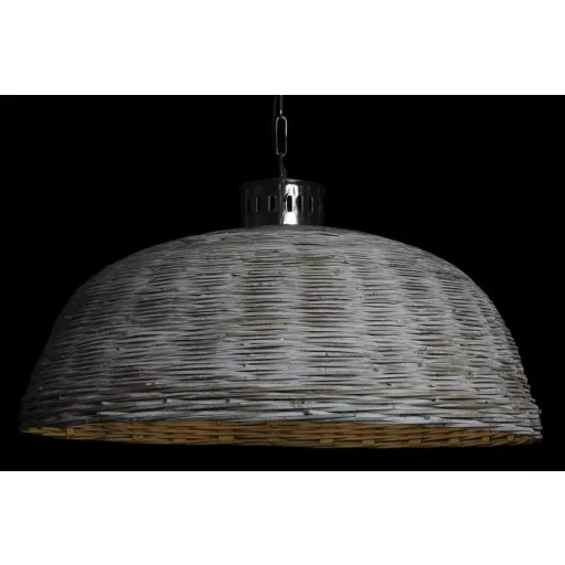 Lámpa mennyezeti fém rattan 80x80x47