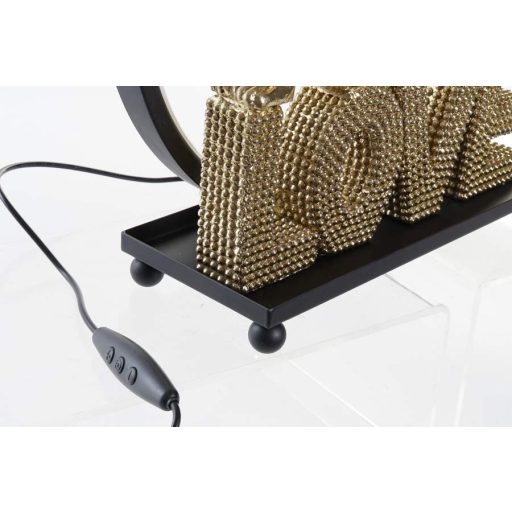 Dekoráció világító műgyanta led 30x11x31,5 love