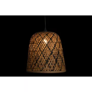 Lámpa mennyezeti rattan 41x41x39 természetes barna