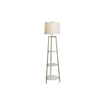 Lámpa álló fém mdf 41x41x153 polc 